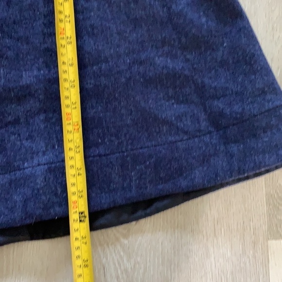 Tish Cox Blue wool dress ruffle midi sleeveless - Picture 12 of 16